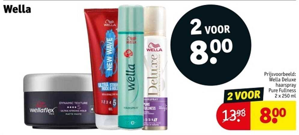 Wella Deluxe haarspray Pure Fullness 2 x 250 ml