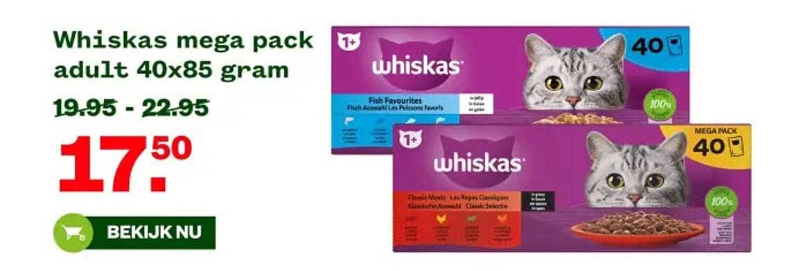 Whiskas mega pack adult 40x85 gram