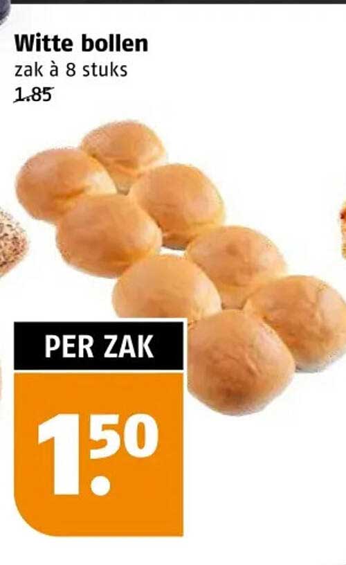 Witte bollen zak à 8 stuks