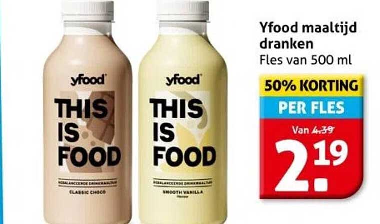 Yfood maaltijddranken Fles van 500 ml
