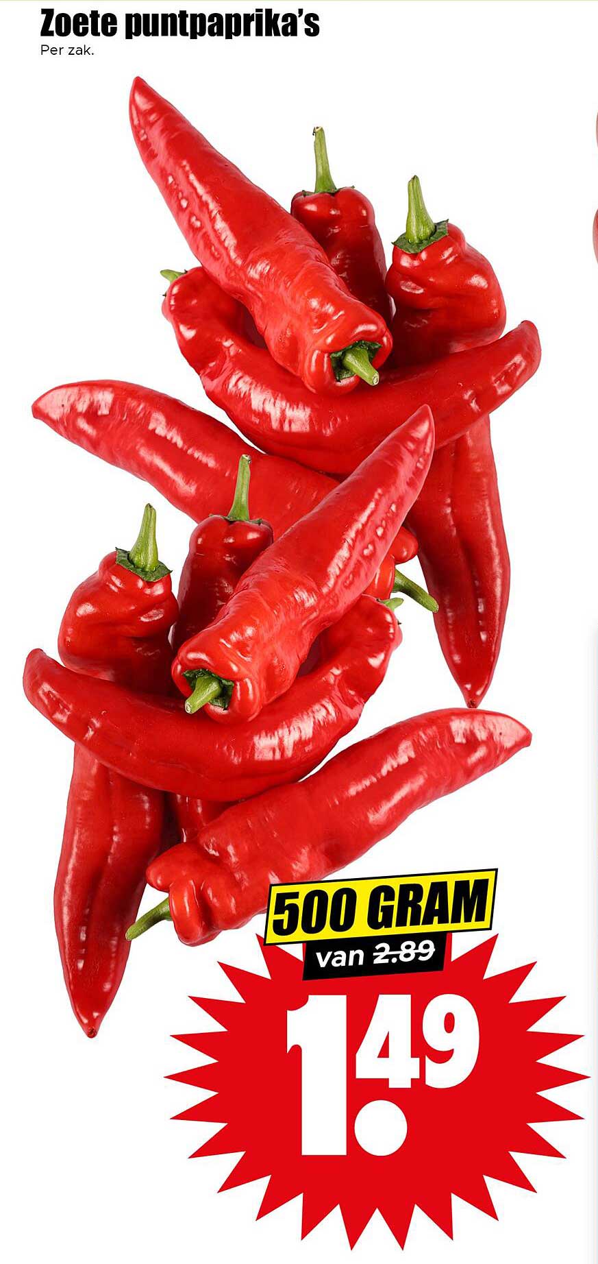 Zoete puntpaprika’s