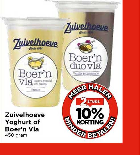 Zuivelhoeve Yoghurt of Boer’n Vla 450 gram