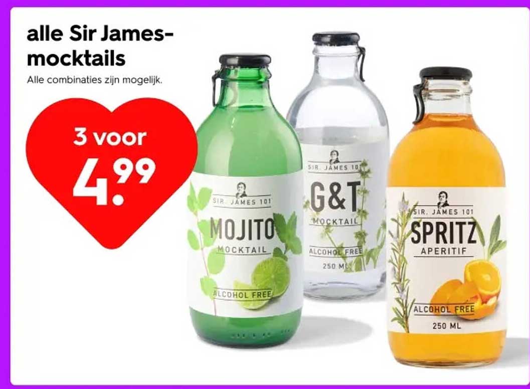 alle Sir James-mocktails