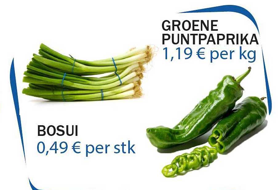 GROENE PUNTPAPRIKA
BOSUI