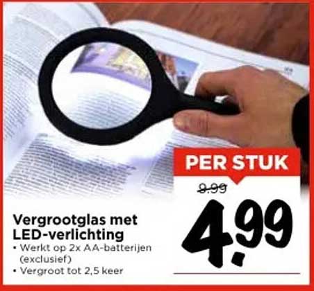 Vicon Vergrootglas met LED Verlichting - 5x vergroting - Incl