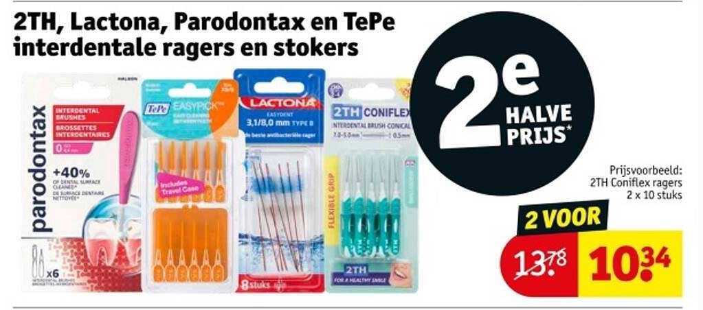 2TH, Lactona, Parodontax en TePe interdentale ragers en stoksels