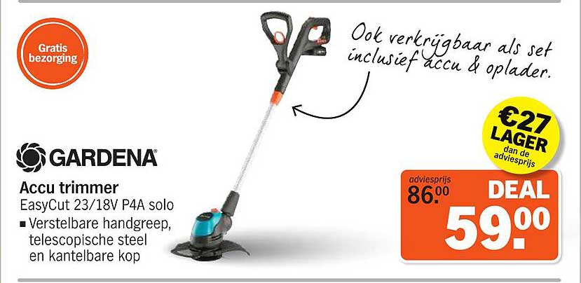 Accu trimmer EasyCut 23/18V P4A solo