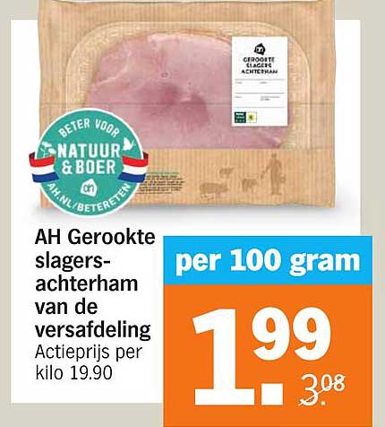 AH Gerookte slagersachterham van de versafdeling