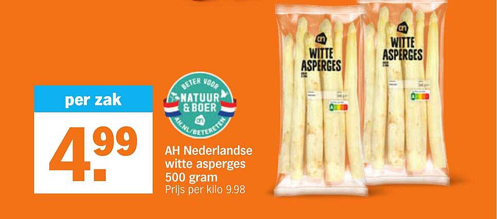 AH Nederlandse witte asperges 500 gram