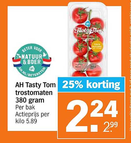 AH Tasty Tom trostomaten 380 gram