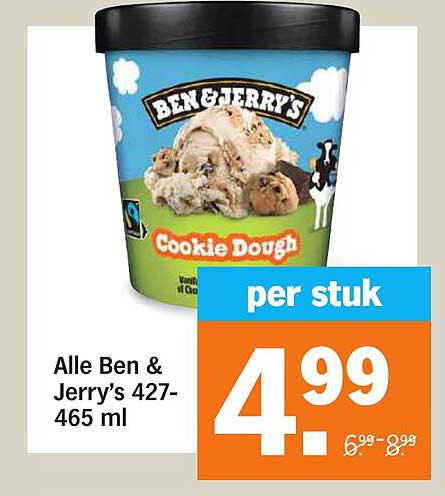 Alle Ben & Jerry’s 427-465 ml