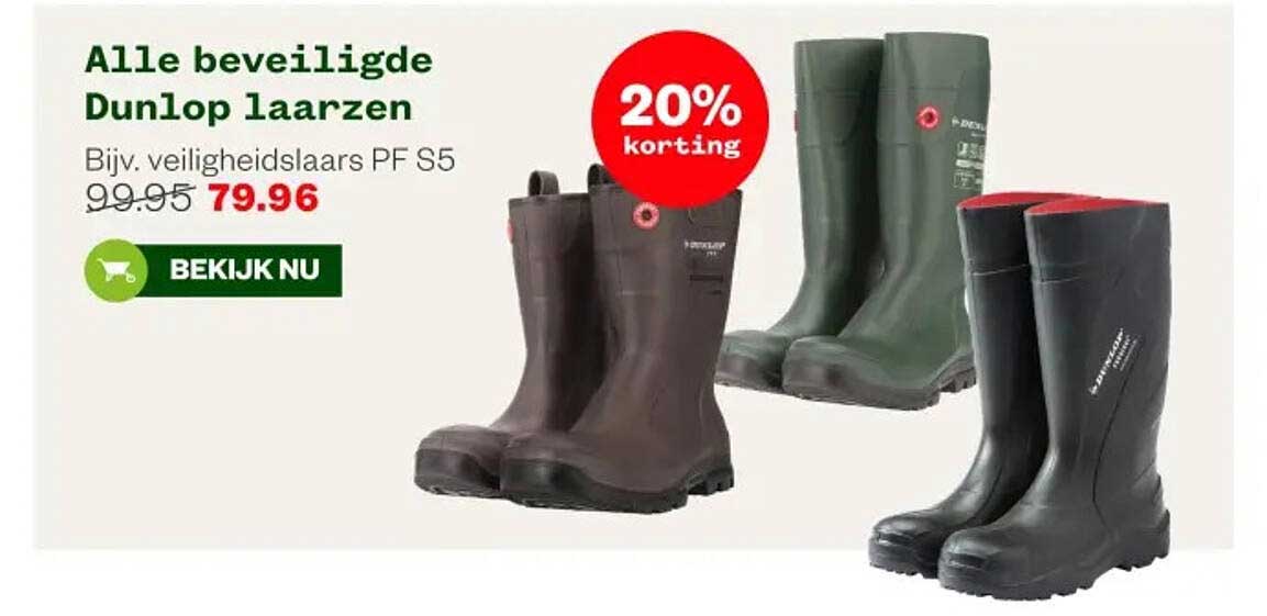 Alle beveiligde Dunlop laarzen