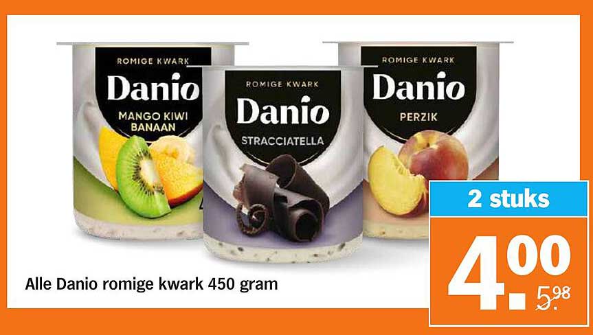 Alle Danio romige kwark 450 gram