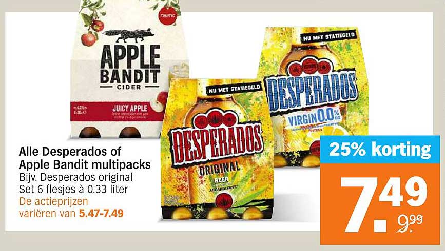 Alle Desperados of Apple Bandit multipacks