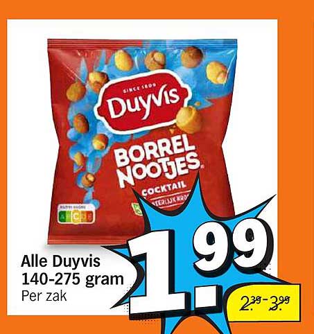 Alle Duyvis Borrelnootjes 140-275 gram