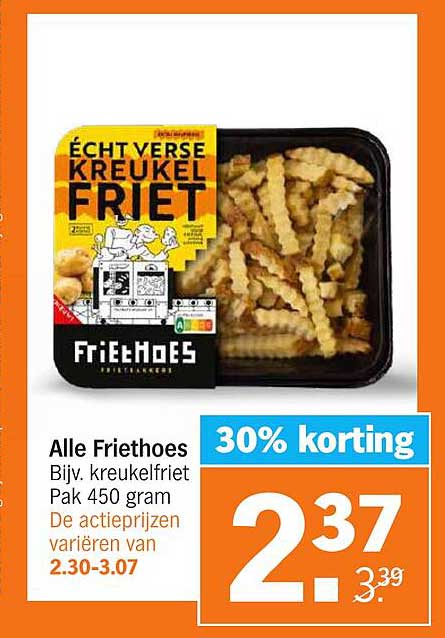 Alle Friethoes Bijv. kreukelfriet Pak 450 gram