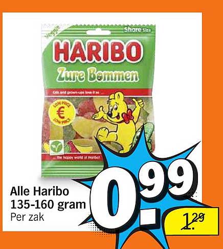 Alle Haribo 135-160 gram