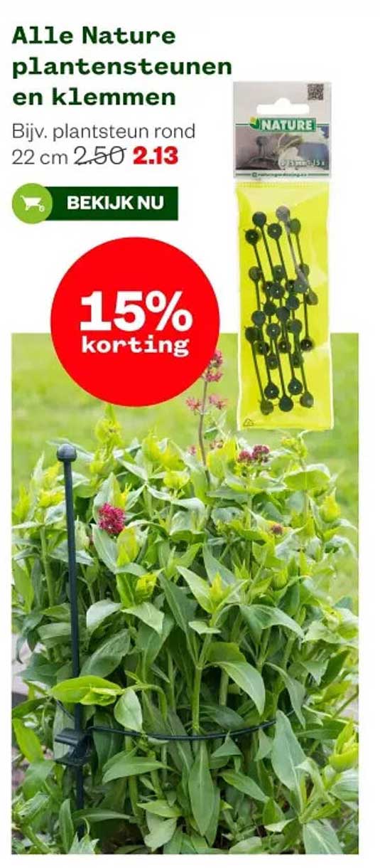 Alle Nature plantensteunen en klemmen
