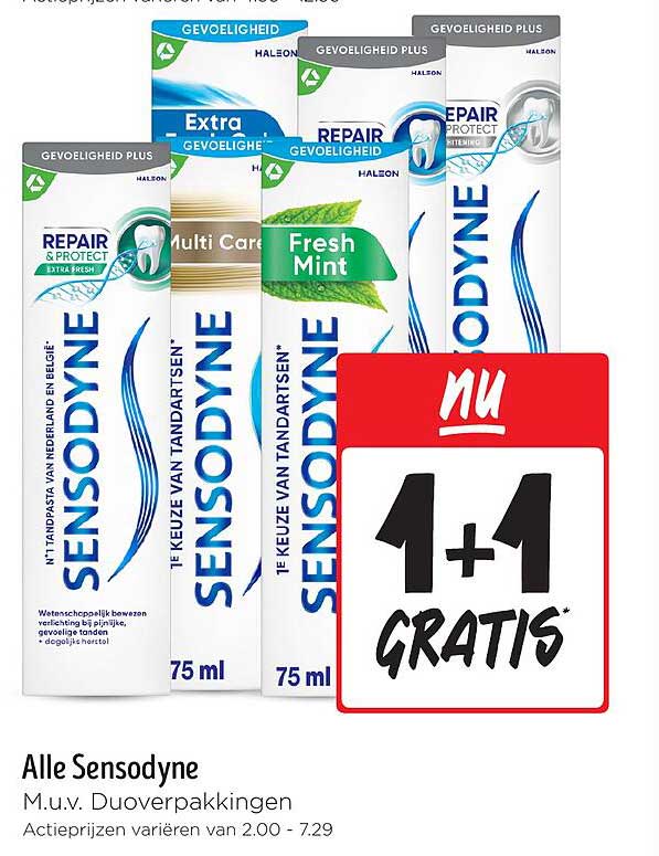 Alle Sensodyne M.u.v. Duoverpakkingen