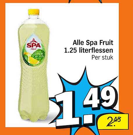 Alle Spa Fruit 1.25 literflessen