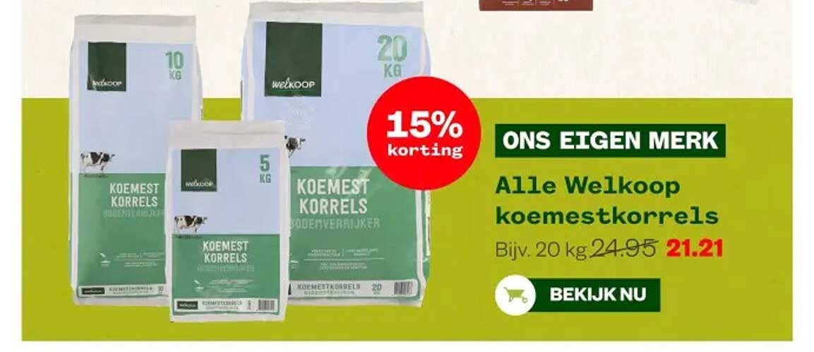 Alle Welkoop koemestkorrels