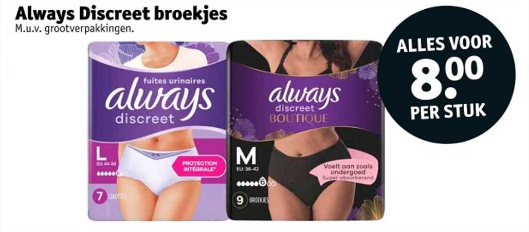 Always Discreet broekjes