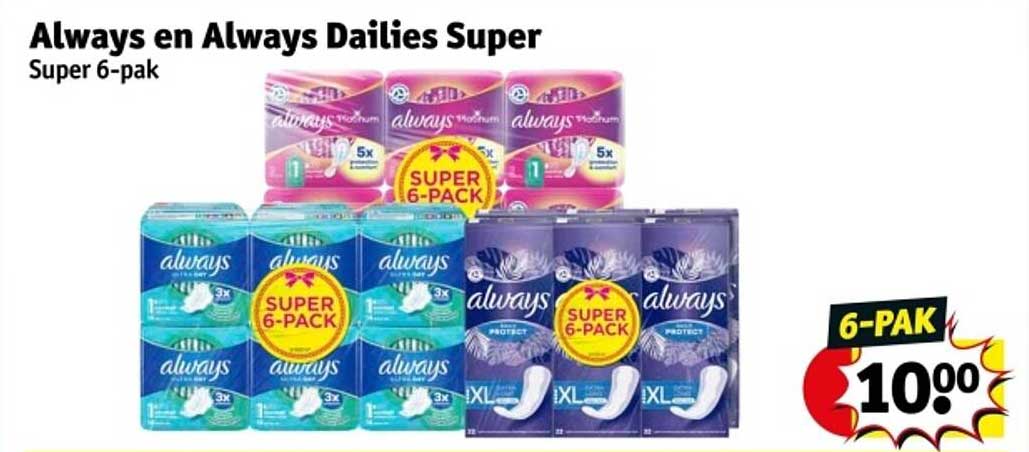 Always en Always Dailies Super 6-pak