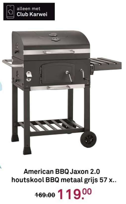 American BBQ Jaxon 2.0 houtskool BBQ metaal grijs 57 x ..