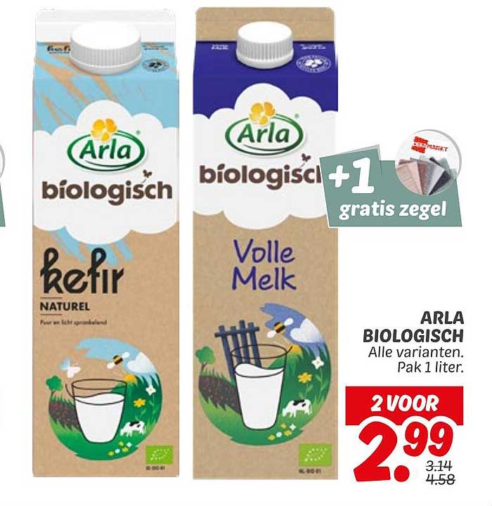 ARLA BIOLOGISCH Alle varianten. Pak 1 liter.