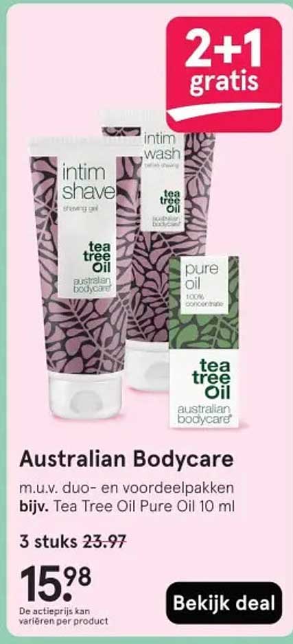 Australian Bodycare m.u.v. duo- en voordeelpakken bijv. Tea Tree Oil Pure Oil 10 ml