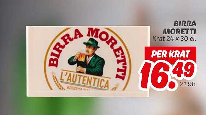 BIRRA MORETTI - Krat 24 x 30 cl.