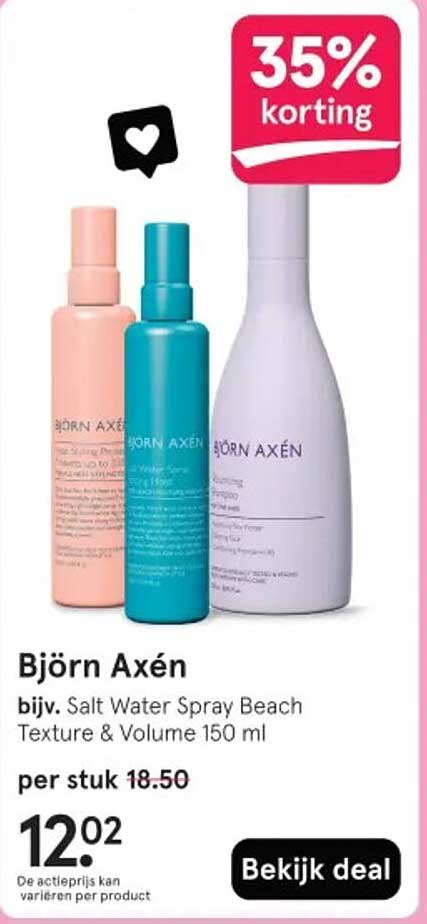 Björn Axén bijv. Salt Water Spray Beach Texture & Volume 150 ml