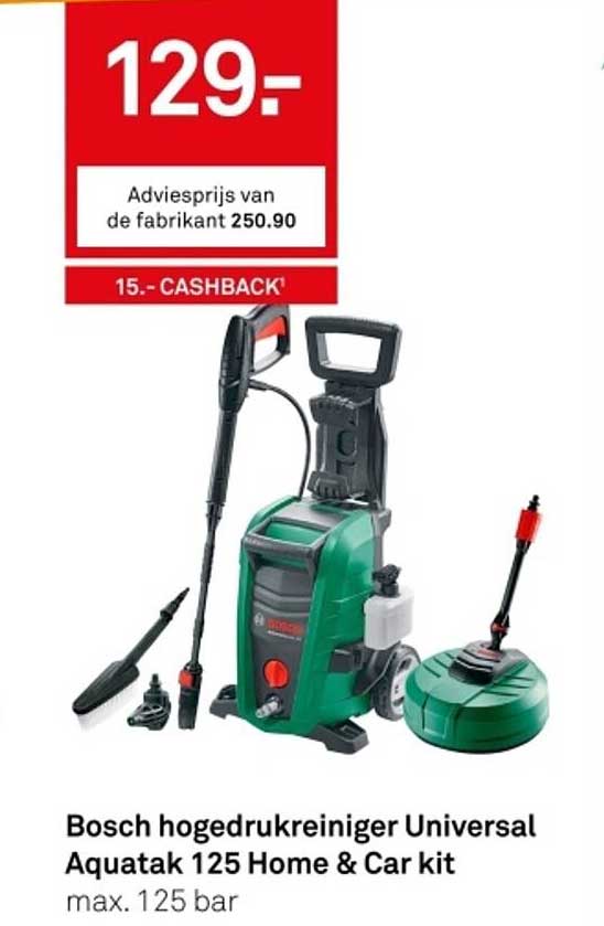 Bosch hogedrukreiniger Universal Aquatak 125 Home & Car kit