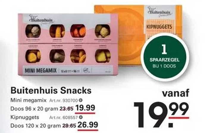 Buitenhuis Snacks - Mini megamix en Kipnuggets