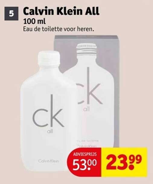 Calvin Klein All 100 ml Eau de toilette voor heren.