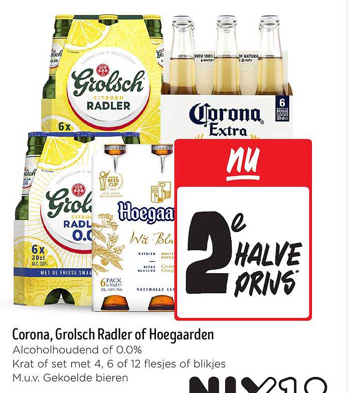 Corona, Grolsch Radler of Hoegaarden
