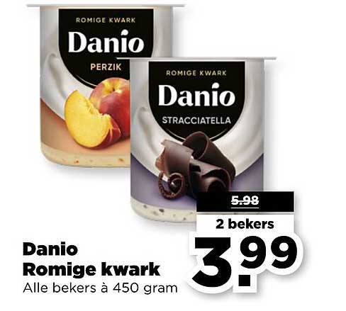 Danio Romige kwark 2 bekers à 450 gram