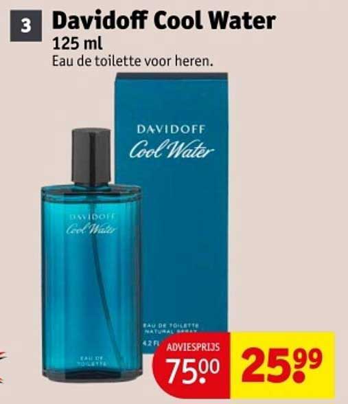 Davidoff Cool Water 125 ml - Eau de toilette voor heren.