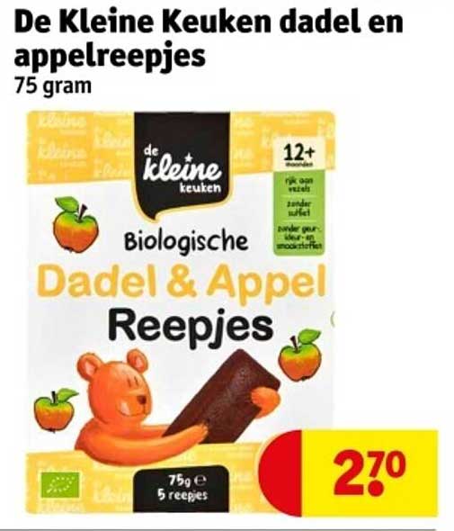 De Kleine Keuken dadel en appelreepjes