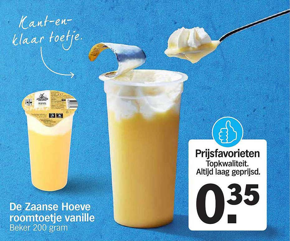 De Zaanse Hoeve roomtoetje vanille Beker 200 gram