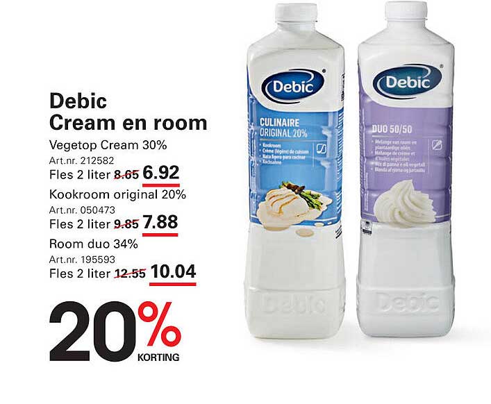 Debic Cream en room