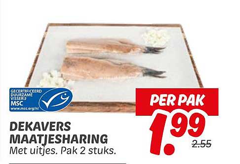 DEKAVERS MAATJESHARING Met uitjes. Pak 2 stuks.