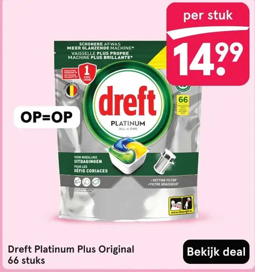 Dreft Platinum Plus Original 66 stuks