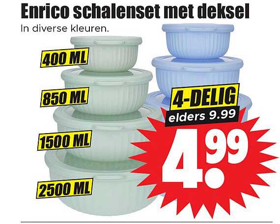 Enrico schalenset met deksel