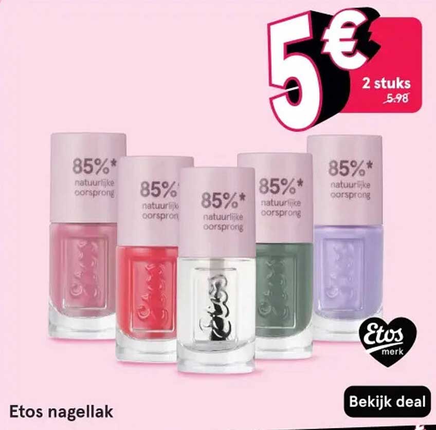 Etos nagellak 2 stuks voor 5€