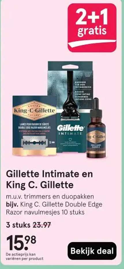 Gillette Intimate en King C. Gillette