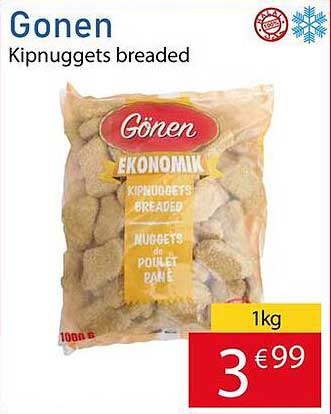 Gönen Kipnuggets breaded