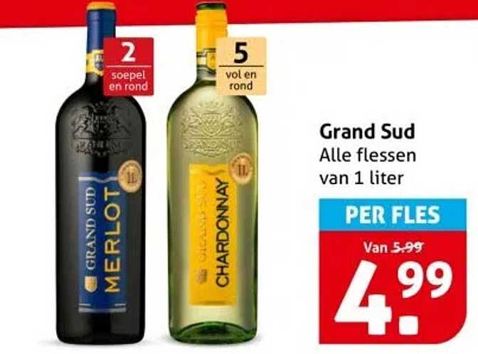 Grand Sud Alle flessen van 1 liter