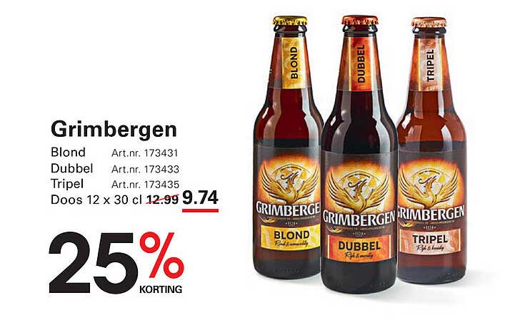 Grimbergen Doos 12 x 30 cl