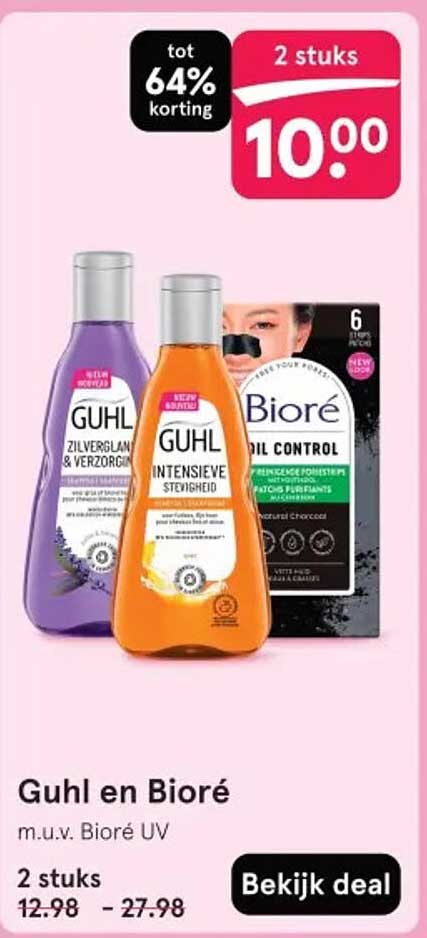Guhl en Bioré 2 stuks
